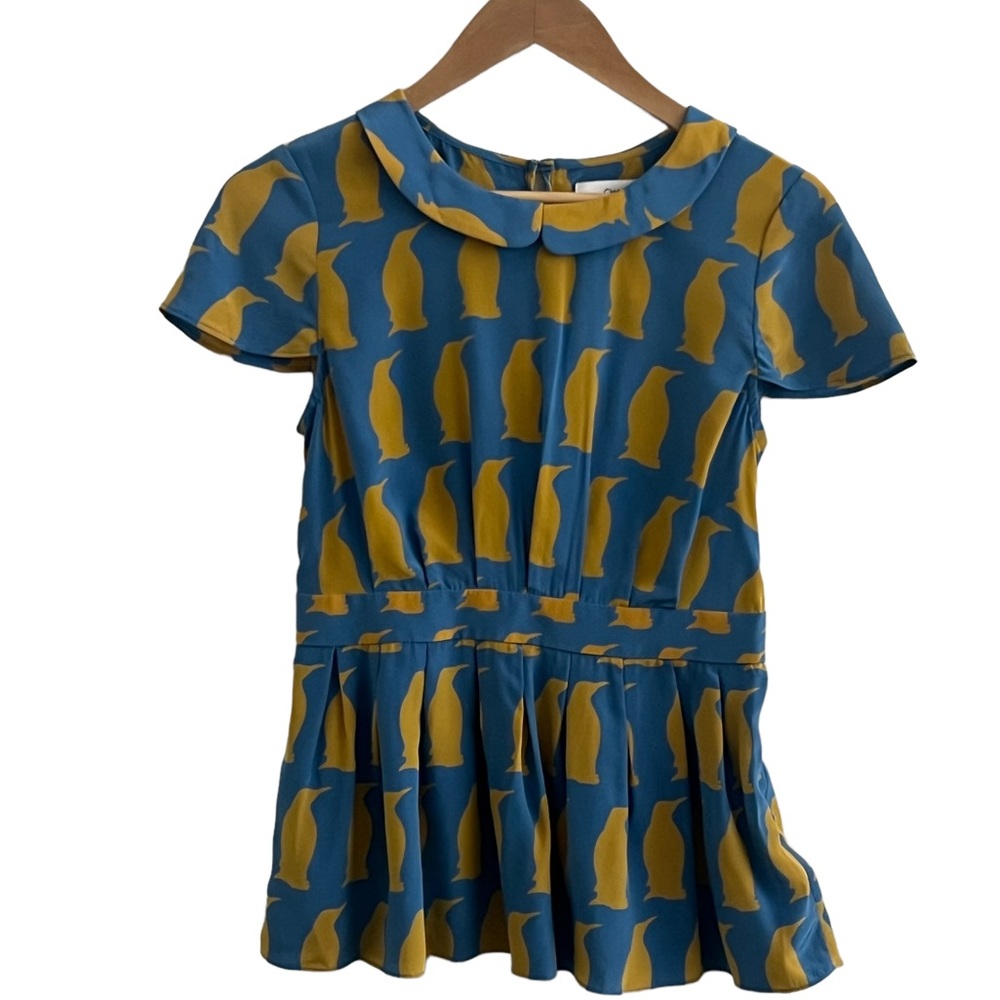 Anthropologie Charlotte.By Charlotte Taylor Penguin Peplum Blouse